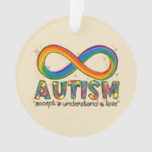 Accepteer Liefde - Begrijp Infinity Autisme Bewust Ornament (voorkant)