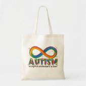 Accepteer Liefde - Begrijp Infinity Autisme Bewust Tote Bag (Voorkant)