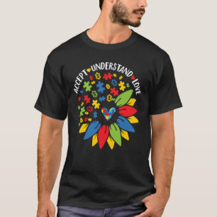 Accepteer Liefde Begrijp Steun Autisme Bewustzijn  T-shirt