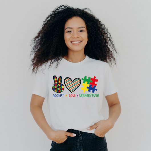 Accepteer Liefde begrijpen, Autisme Awareness T-shirt