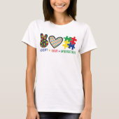 Accepteer Liefde begrijpen, Autisme Awareness T-shirt (Voorkant)