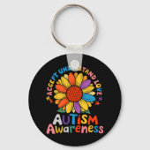 Accepteer Liefde Grappige Neurodiversiteit April Sleutelhanger (Voorkant)