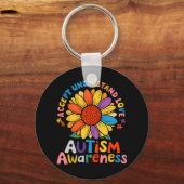Accepteer Liefde Grappige Neurodiversiteit April Sleutelhanger (Voorkant)