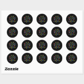 Accepteer Liefde Neurodiversiteit Hoe Autisme Ronde Sticker (Vel)