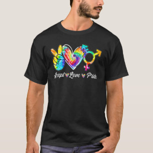 Accepteer Love Pride Transgender Tie Dye Lgbt Prid T-shirt
