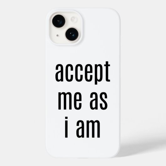Accepteer me zoals ik iPhone Case ben (Achterkant)