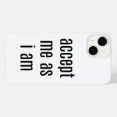 Accepteer me zoals ik iPhone Case ben (Achterkant (horizontaal))