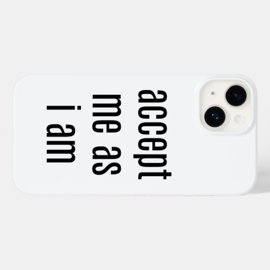 Accepteer me zoals ik iPhone Case ben (Achterkant (horizontaal))