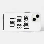 Accepteer me zoals ik iPhone Case ben Hoesje (Achterkant horizontaal)