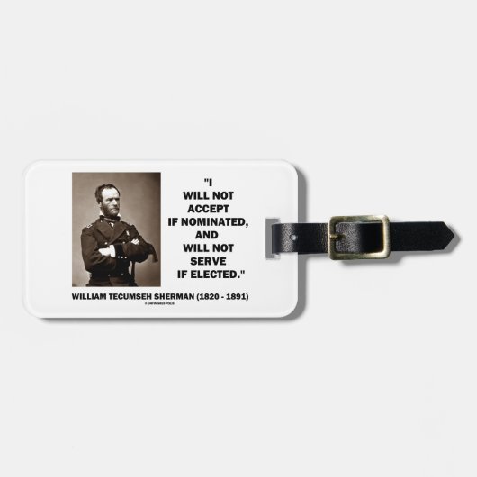 Accepteer niet als u niet bent benoemd voor Sherma Bagagelabel (Voorkant horizontaal)