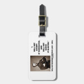 Accepteer niet als u niet bent benoemd voor Sherma Bagagelabel (Voorkant verticaal)