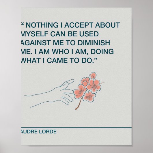Accepteer uw eigen Audre Lorde Poster (Voorkant)