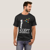 Accepteer Verschillen Kind Puzzel Bubbles Autisme T-shirt (Voorkant volledig)