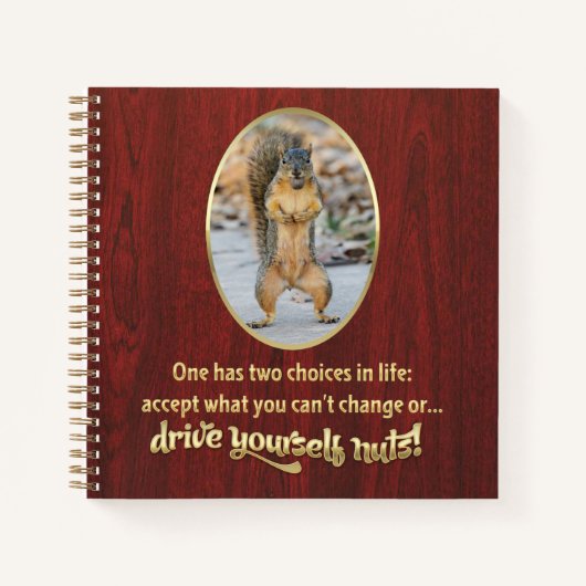 Accepteer wat je niet zelf kunt veranderen of rijd notitieboek (Voorkant)