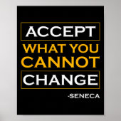 Accepteer wat u niet kunt wijzigen Seneca Stoic Qu Poster (Voorkant)