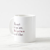 Accepteer Wie Je Bent Koffiemok (Voorkant links)