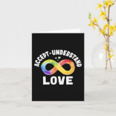 Accepteren Begrijpen Liefde Autisme Awareness ASD  Kaart (Gele Bloem)