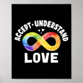 Accepteren Begrijpen Liefde Autisme Awareness ASD Poster (Voorkant)