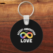 Accepteren Begrijpen Liefde Autisme Awareness ASD  Sleutelhanger (Achterkant)