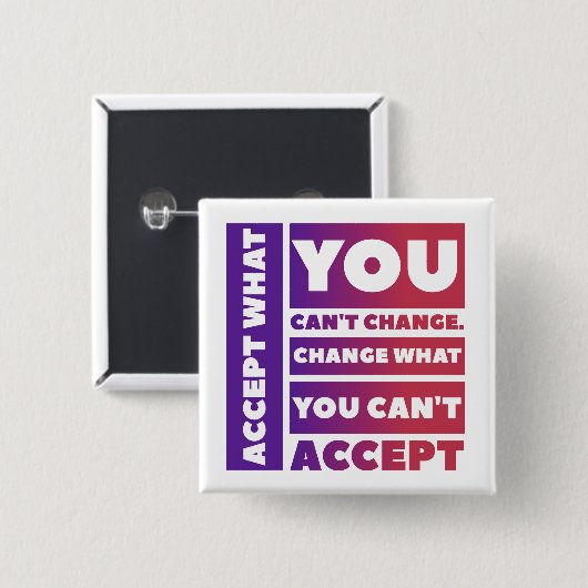 Accepteren - Button in vierkant (Voorkant /achterkant)