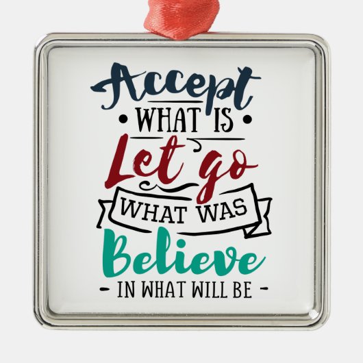 Accepteren Laat geloven Metalen Ornament (Voorkant)