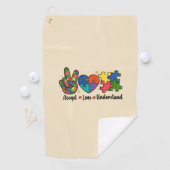 Accepteren, Liefde, Autisme-bewustzijn begrijpen Golfhanddoek (Insitu)