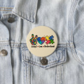 Accepteren, Liefde, Autisme-bewustzijn begrijpen Ronde Button 7,6 Cm (In situ)