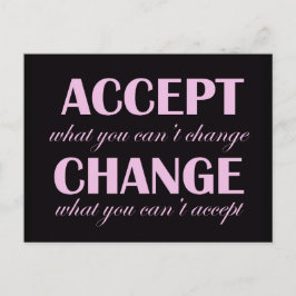 Accepteren versus wijzigen - motivatie briefkaart