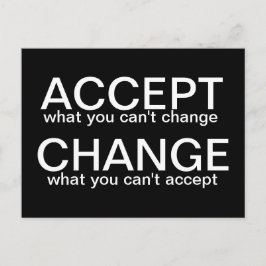 Accepteren versus wijzigen - motivatie briefkaart