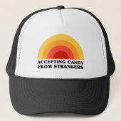 Accepting Candy From Strangers - Funny Nerd Slogan Trucker Pet (Voorkant)