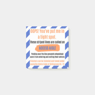 Access Aisle Sticker for Louisville, Kentucky Post-it® Notes
