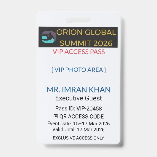 Access Badge Identification | Conference (Front)