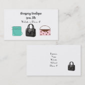 Accessoire Boutique Handtassen Zakelijke Kaart Visitekaartje (Voorkant / Achterkant)