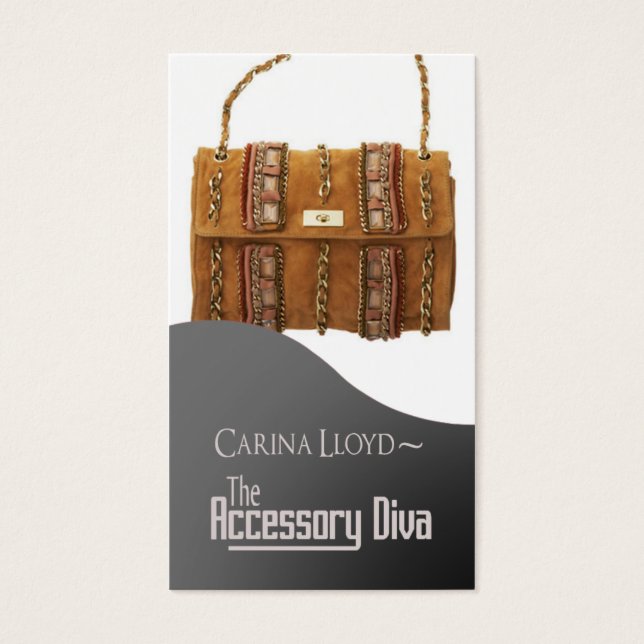 Accessoire Diva: Sieraden Mode Verkoper Visitekaartje (Voorkant)