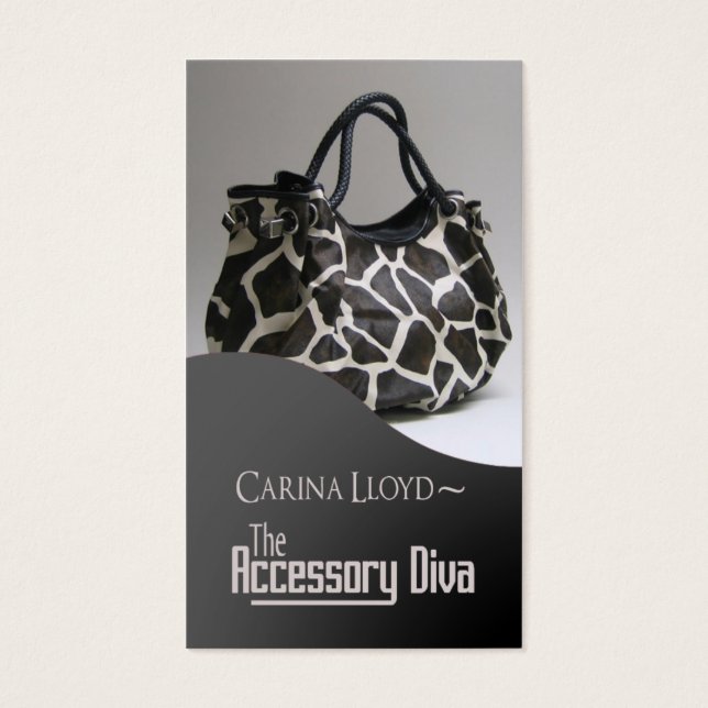 Accessoire Diva: Sieraden Mode Verkoper Visitekaartjes (Voorkant)