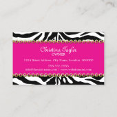 Accessoire en juwelen voor grafische Zebra Visitekaartje (Achterkant)