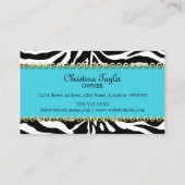 Accessoire en juwelen voor grafische Zebra Visitekaartje (Achterkant)