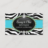 Accessoire en juwelen voor grafische Zebra Visitekaartje (Voorkant)