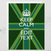 Accessoire Groene Keep Calm en Jouw tekst Union Ja (Voorkant / Achterkant)