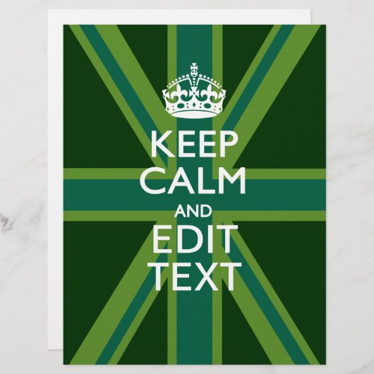 Accessoire Groene Keep Calm en Jouw tekst Union Ja (Voorkant / Achterkant)