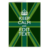 Accessoire Groene Keep Calm en Jouw tekst Union Ja (Voorkant)