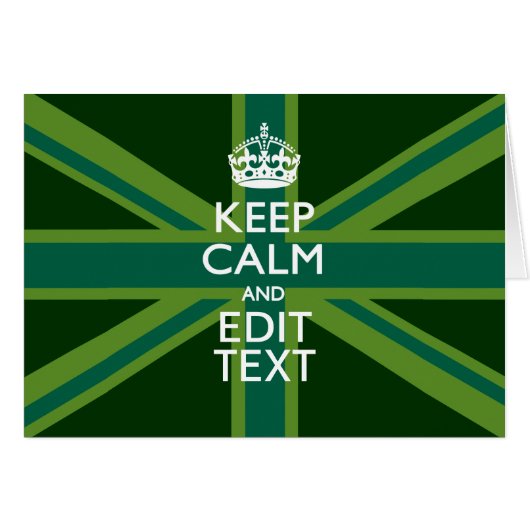 Accessoire Groene Keep Calm en Jouw tekst Union Ja (Voorkant Horizontaal)