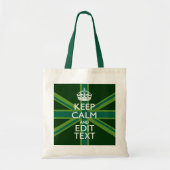 Accessoire Groene Keep Calm en Jouw tekst Union Ja Tote Bag (Voorkant)