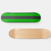 Accessoire groene koolstofvezelstijl racestrips skateboard (Horizontaal)