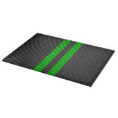 Accessoire groene koolstofvezelstijl racestrips snijplank (Hoek)