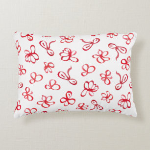 Accessoire kussen met rode bloemen