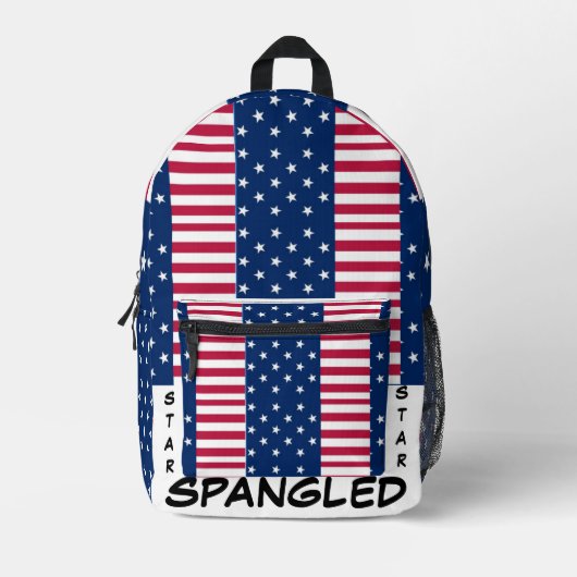 Accessoire met American Pride: Star Spangled Art Bedrukte Rugzak (Voorkant)