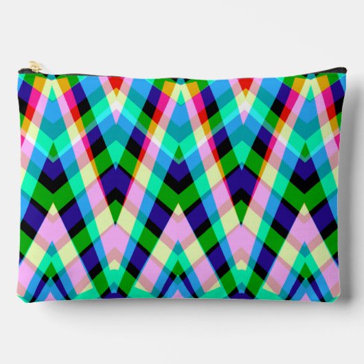 Accessoire Pouch, Een elegant geruite zigzagpatroo Etui (Voorkant)