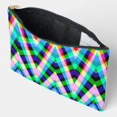 Accessoire Pouch, Een elegant geruite zigzagpatroo Etui (Open)