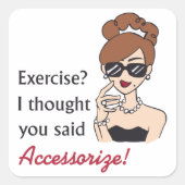 Accessoire Vierkante Sticker (Voorkant)